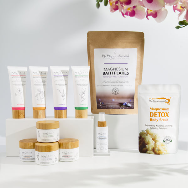 100ml Lotion, Detox Scrub, Bath Flakes, Oil Spray in a Bundle