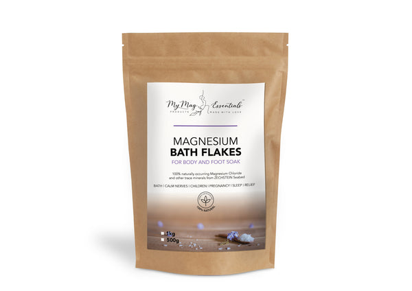 Magnesium Bath Flakes for Body and Foot Soaks 500g Bag