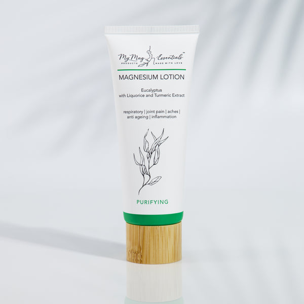 Magnesium Body Lotion Eucalyptus with Liquorice + Turmeric Extract