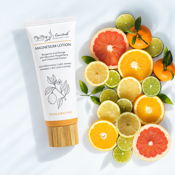 Magnesium Lotion Orange Bergamot – Chamomile & Mountain Pepperberry